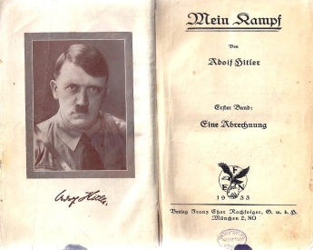 Titelblatt einer Ausgabe von "Mein Kampf" von 1933