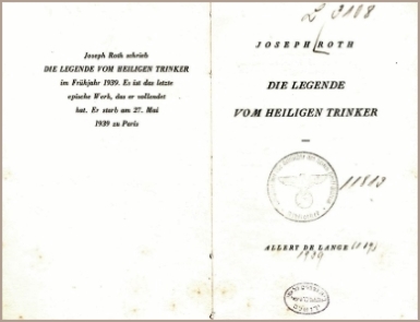 Titelblatt des Buches von Roth mit dem Besitzstempel des Reichsinstituts für die Geschichte des neuen Deutschland