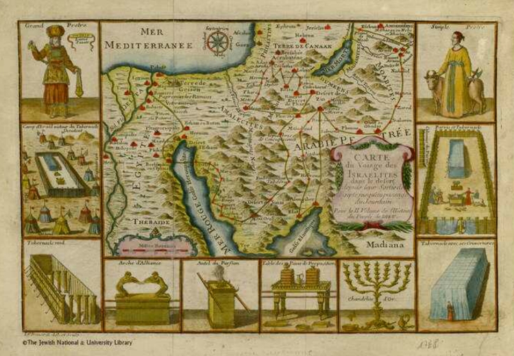 מסעי בני ישראל במדבר, פריס 1728